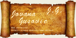 Jovana Gušović vizit kartica